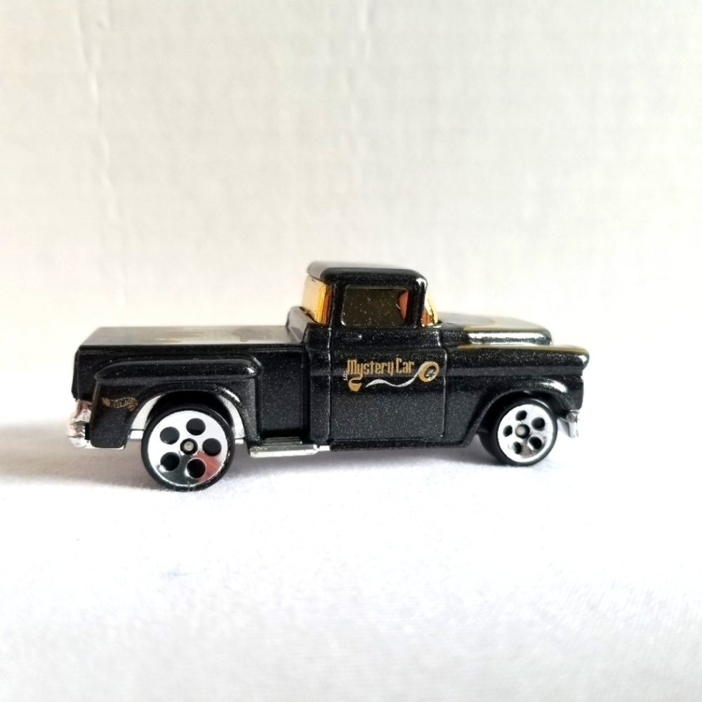 Hot Wheels Black & Gold Mystery Car Series '56 Chevy Shortbox Pickup Truck EUC